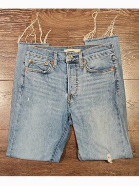 ❤ LEVIS WEDGIE SKINNY HIGH RISE JEANS, DISTRESSED, 4 (27)